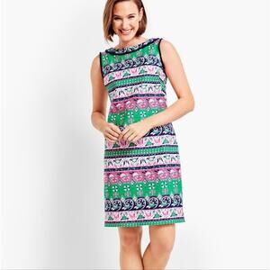 Talbots Petites Sleeveless Printed Sheath Dress – Size 4P